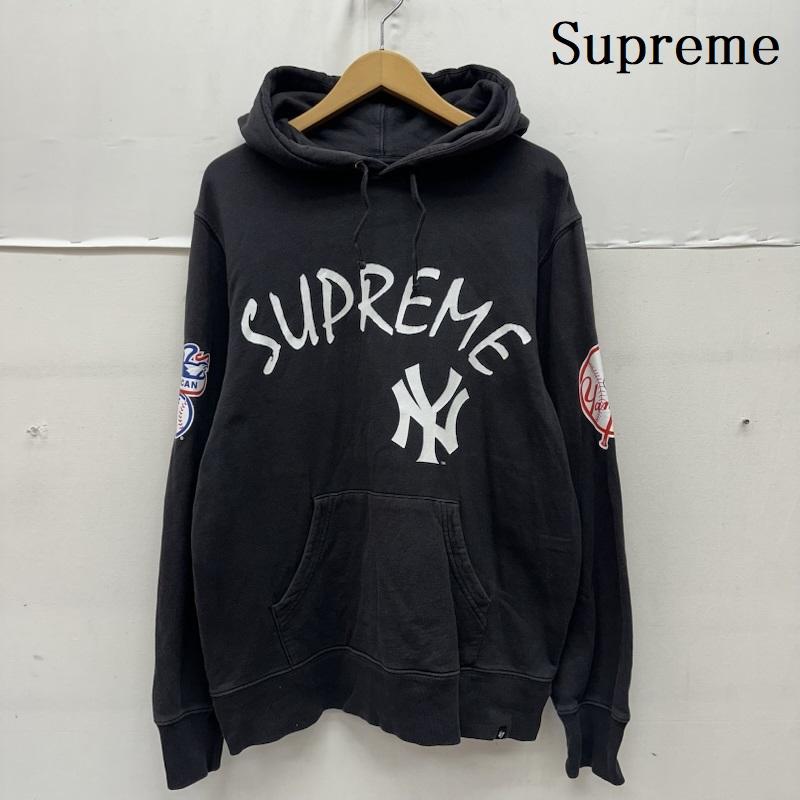 シュプリーム Supreme パーカー 長袖 15SS 47 Brand New York Yankees Hooded Sweatshirt プリント パーカー M 黒 / ブラック / black メンズ USED 古着 中古 50165305