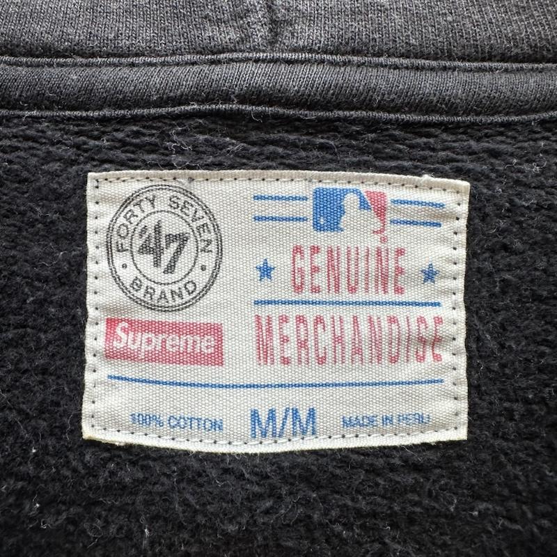 シュプリーム Supreme パーカー 長袖 15SS 47 Brand New York Yankees Hooded Sweatshirt プリント パーカー M 黒 / ブラック / black メンズ USED 古着 中古 50165305