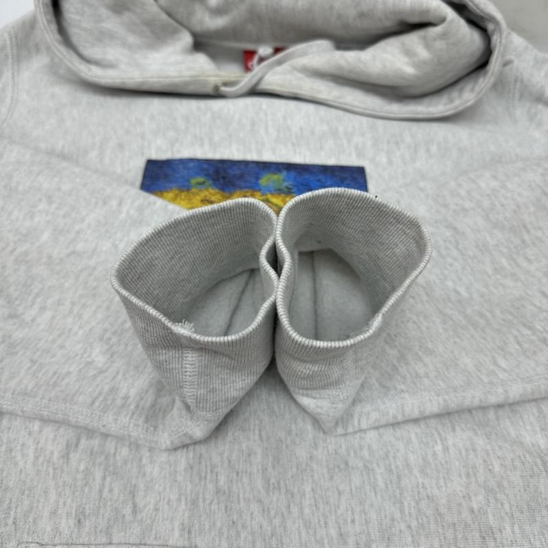 シュプリーム Supreme パーカー 長袖 17SS Field Hooded Sweatshirt ゴッホ カラスのいる麦畑 プリント パーカー M 灰 / グレー / gray メンズ USED 古着 中古 50165306