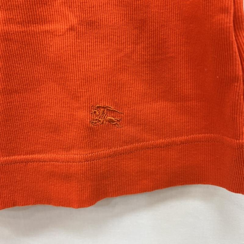 バーバリー BURBERRY Tシャツ 半袖 Vネック リブ Tシャツ ノバチェック Size:13 - 橙 / オレンジ / orange メンズ USED 古着 中古 50165307