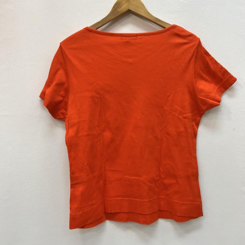 バーバリー BURBERRY Tシャツ 半袖 Vネック リブ Tシャツ ノバチェック Size:13 - 橙 / オレンジ / orange メンズ USED 古着 中古 50165307