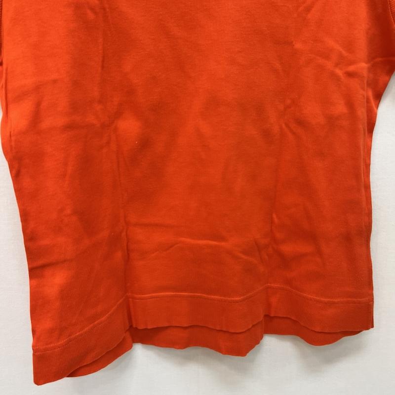 バーバリー BURBERRY Tシャツ 半袖 Vネック リブ Tシャツ ノバチェック Size:13 - 橙 / オレンジ / orange メンズ USED 古着 中古 50165307