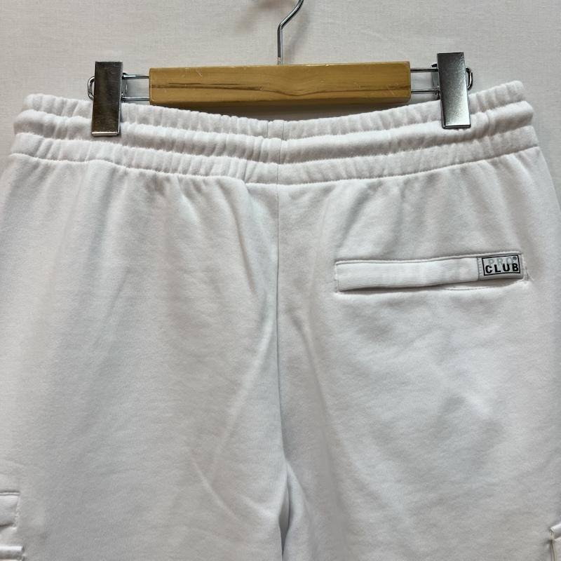 エクストララージ XLARGE パンツ ショートパンツ ×PROCLUB プロクラブコラボ スウェット カーゴショーツ M 白 / ホワイト / white メンズ USED 古着 中古 50165311