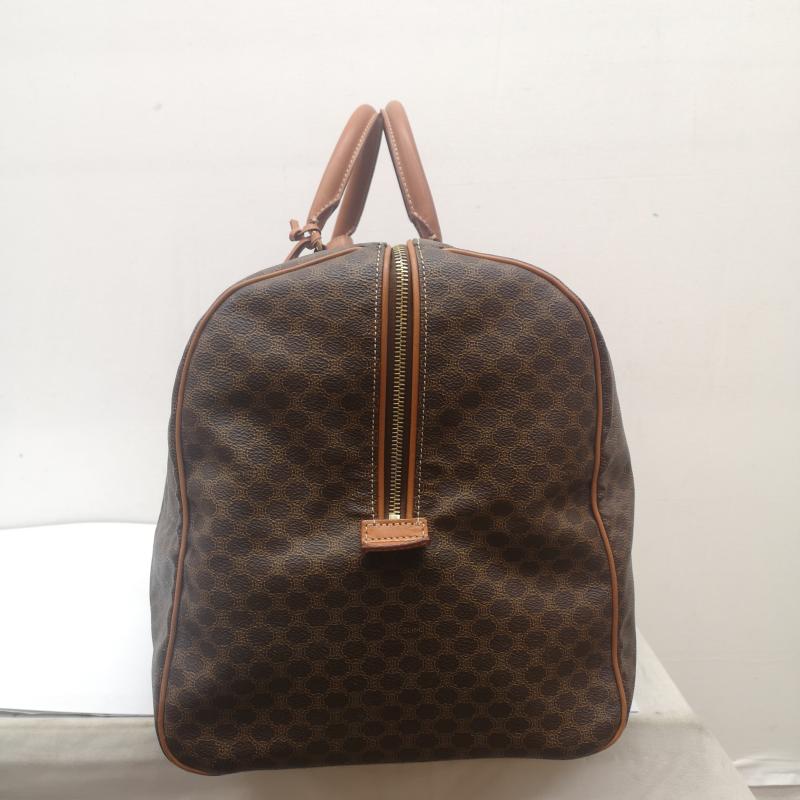 セリーヌ CELINE ボストンバッグ ボストンバッグ マカダム柄 トリオンフ ボストン バッグ 大容量 MC97/2 - 茶 / ブラウン / brown メンズ USED 古着 中古 50165316