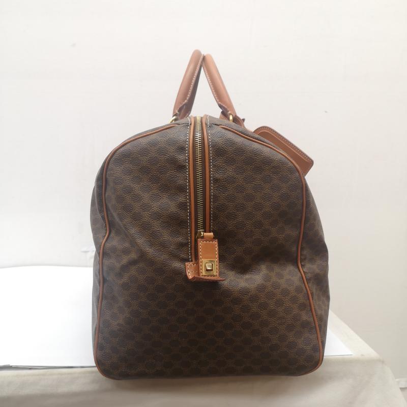 セリーヌ CELINE ボストンバッグ ボストンバッグ マカダム柄 トリオンフ ボストン バッグ 大容量 MC97/2 - 茶 / ブラウン / brown メンズ USED 古着 中古 50165316