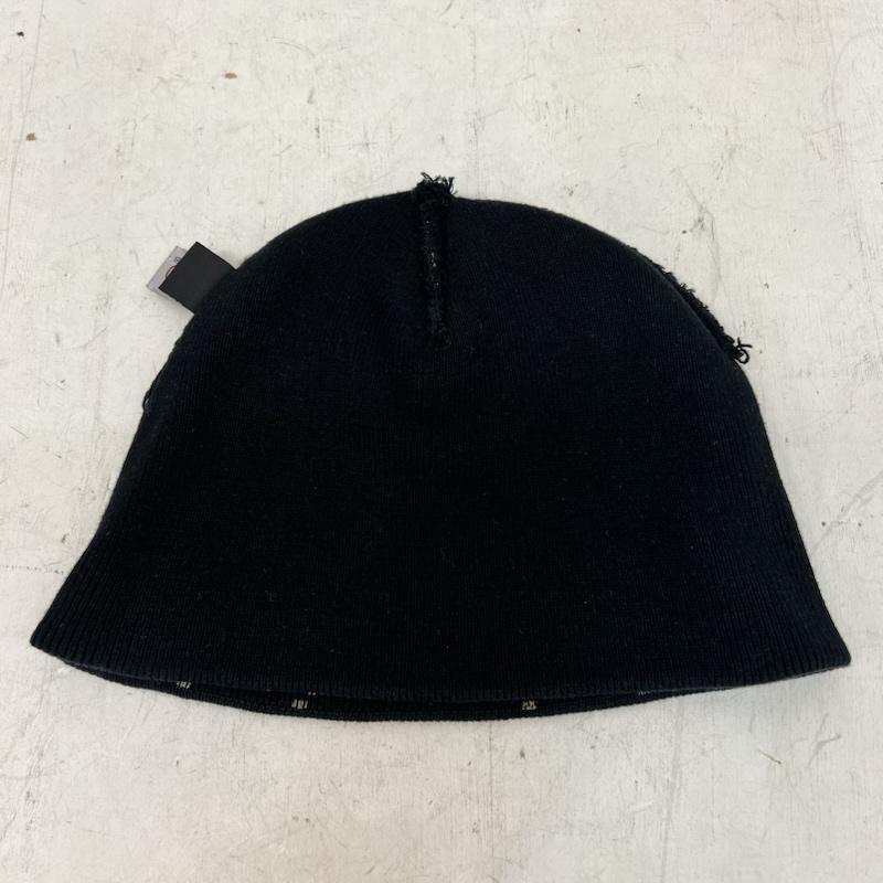 ステューシー STUSSY 帽子 ニット帽 00s 25周年 ロゴ総柄 モノグラム コットンニット ビーニー - 黒 / ブラック / black メンズ USED 古着 中古 50165323