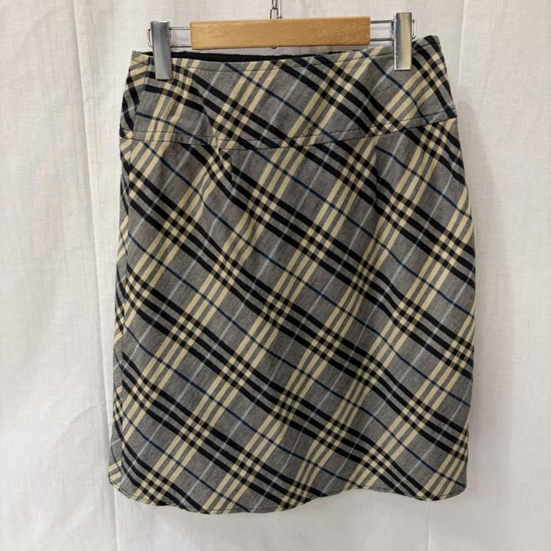 バーバリーロンドン Burberry London スカート ミニスカート サイド付きラップ風スカート 巻きスカート FX522-101 チェック 38 チェック 水色 / ライトブルー / X 青 / ブルー / blue レディース USED 古着 中古 50165324