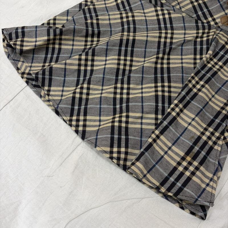 バーバリーロンドン Burberry London スカート ミニスカート サイド付きラップ風スカート 巻きスカート FX522-101 チェック 38 チェック 水色 / ライトブルー / X 青 / ブルー / blue レディース USED 古着 中古 50165324
