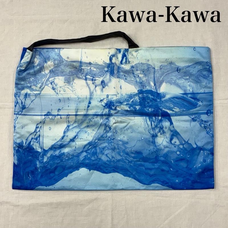 カワカワ Kawa-Kawa トートバッグ トートバッグ 水流柄 レザー ハンドル 大判 トートバッグ ジップ スナップ - レディース USED 古着 中古 50165325