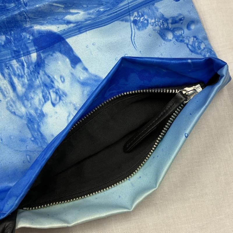 カワカワ Kawa-Kawa トートバッグ トートバッグ 水流柄 レザー ハンドル 大判 トートバッグ ジップ スナップ - レディース USED 古着 中古 50165325