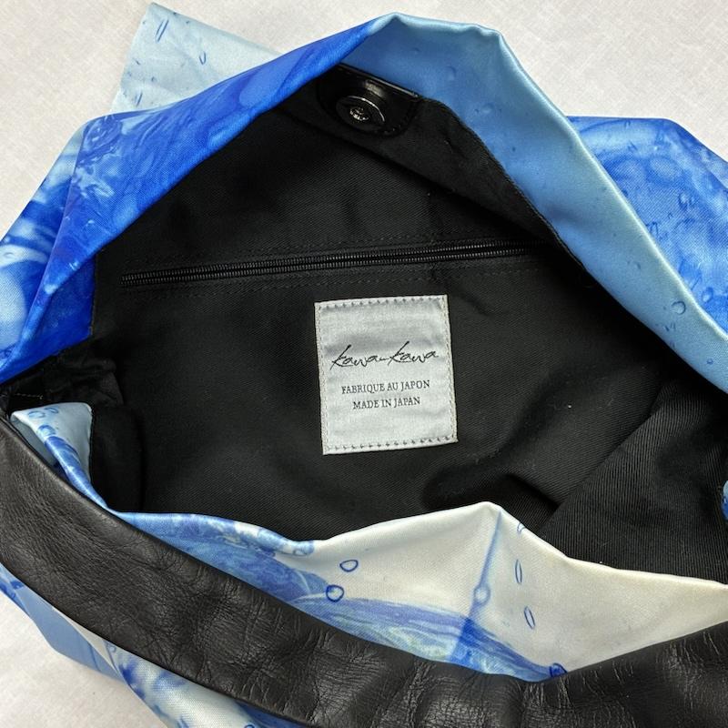 カワカワ Kawa-Kawa トートバッグ トートバッグ 水流柄 レザー ハンドル 大判 トートバッグ ジップ スナップ - レディース USED 古着 中古 50165325