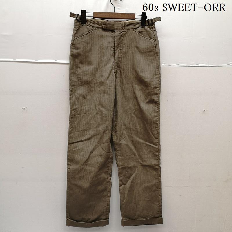 ヴィンテージ VINTAGE パンツ ワークパンツ、ペインターパンツ 60s SWEET-ORR Meadowfield Sportswear conmar カムロック 両爪 ワークパンツ カーキ / カーキ / khaki メンズ USED 古着 中古 50165328