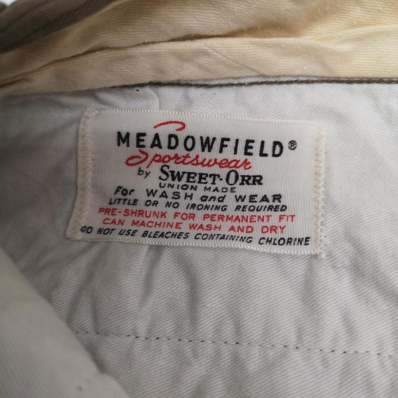 ヴィンテージ VINTAGE パンツ ワークパンツ、ペインターパンツ 60s SWEET-ORR Meadowfield Sportswear conmar カムロック 両爪 ワークパンツ カーキ / カーキ / khaki メンズ USED 古着 中古 50165328