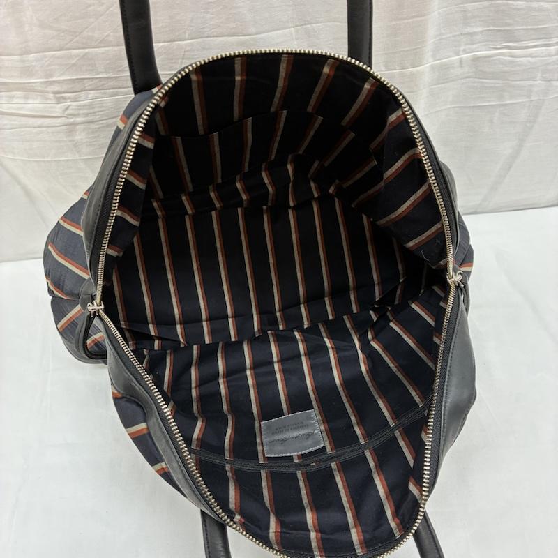 カワカワ Kawa-Kawa ボストンバッグ ボストンバッグ ストライプ レザー WET 切替 ボストンバッグ - レディース USED 古着 中古 50165332