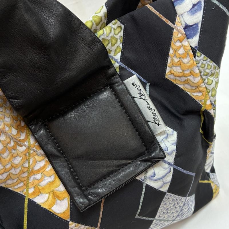 カワカワ Kawa-Kawa トートバッグ トートバッグ SWASH LONDON ear PAPILLONNER ウェット レザー ハンドル アーガイル トートバッグ - レディース USED 古着 中古 50165333