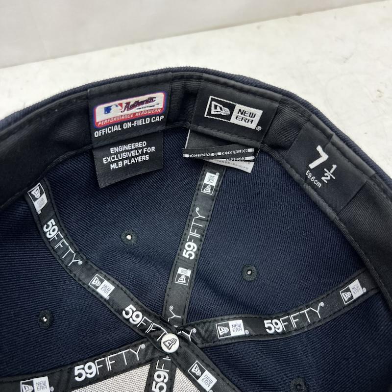 ニューエラ NEW ERA 帽子 キャップ MLBデトロイトタイガース 59FIFTY 7 1/2 59.6cm - 紺 / ネイビー / navy メンズ USED 古着 中古 50165334