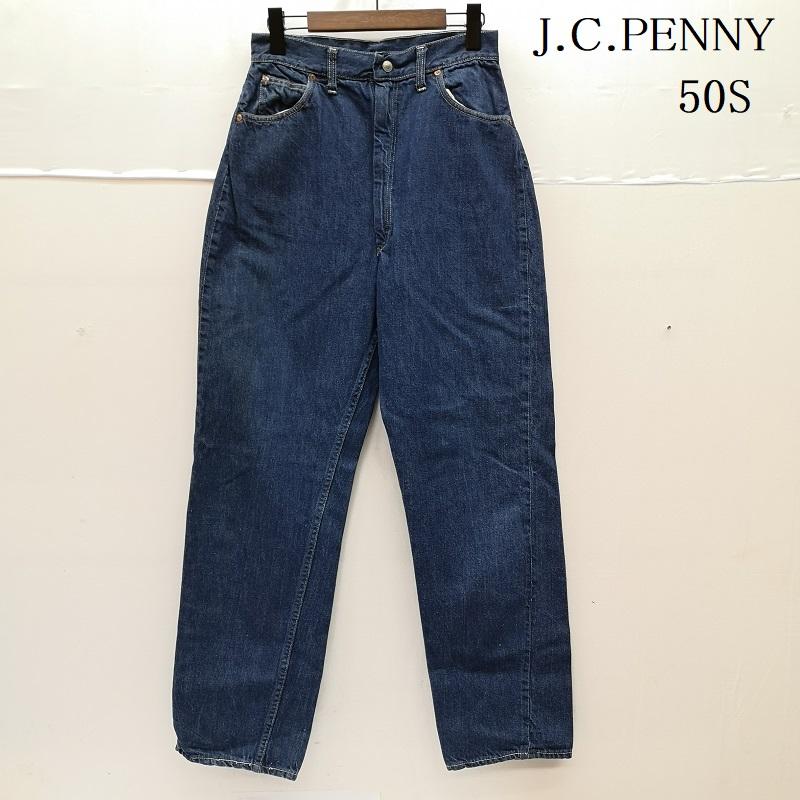 ジェイシーペニー J.C.PENNY パンツ デニム、ジーンズ 50s 棒形 TALON ピンロック 片ツメ デニム パンツ インディゴ / インディゴ / Indigo メンズ USED 古着 中古 50165335