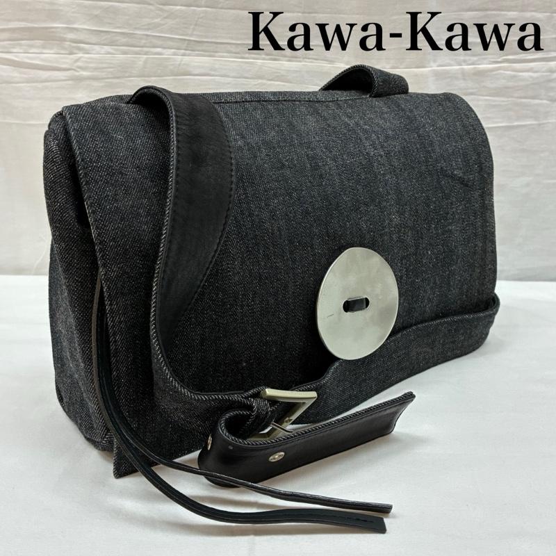 カワカワ Kawa-Kawa ショルダーバッグ ショルダーバッグ ear PAPILLONNER ジンバブエコットン デニム ショルダーバッグ ドット - レディース USED 古着 中古 50165336