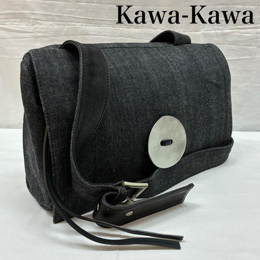 カワカワ Kawa-Kawa ショルダーバッグ ショルダーバッグ ear PAPILLONNER ジンバブエコットン デニム ショルダーバッグ ドット - レディース USED 古着 中古 50165336