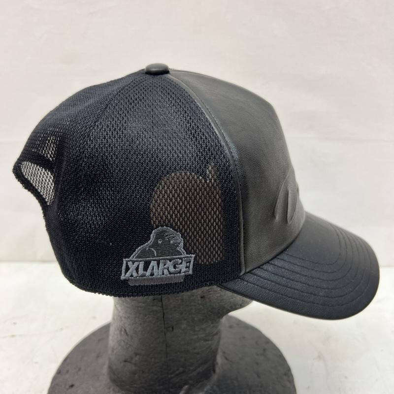エクストララージ XLARGE 帽子 キャップ ×DexFilmz FAUX LEATHER MESH CAP デックスフィルムズ - 黒 / ブラック / black メンズ USED 古着 中古 50165337
