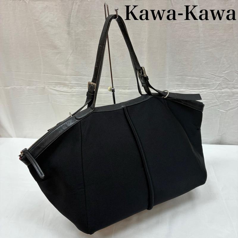 カワカワ Kawa-Kawa トートバッグ トートバッグ ウェット レザー ベルト ハンドル ジップ トートバッグ 大容量 A4収納 - レディース USED 古着 中古 50165341