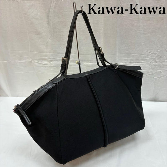 カワカワ Kawa-Kawa トートバッグ トートバッグ ウェット レザー ベルト ハンドル ジップ トートバッグ 大容量 A4収納 - レディース USED 古着 中古 50165341
