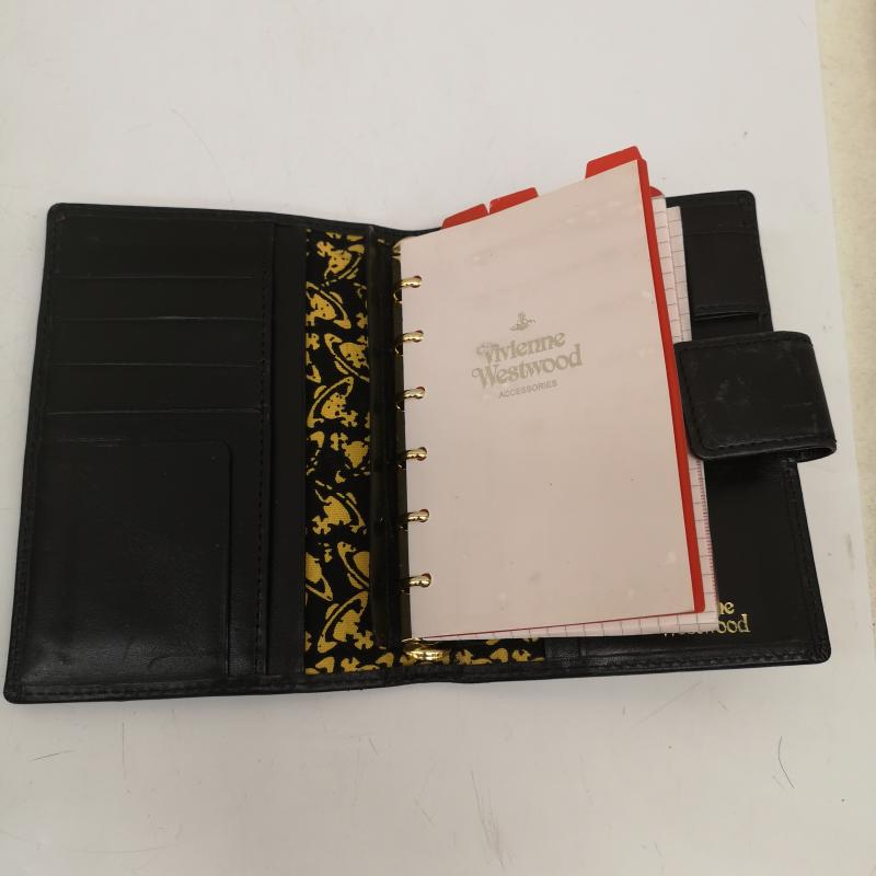 ヴィヴィアンウエストウッド Vivienne Westwood ファッション小物 ファッション小物 レザー システム 手帳 カバー オーブ - 黒 / ブラック / black メンズ USED 古着 中古 50165346
