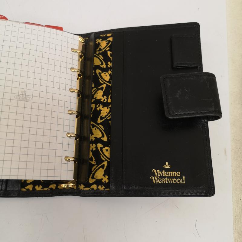 ヴィヴィアンウエストウッド Vivienne Westwood ファッション小物 ファッション小物 レザー システム 手帳 カバー オーブ - 黒 / ブラック / black メンズ USED 古着 中古 50165346