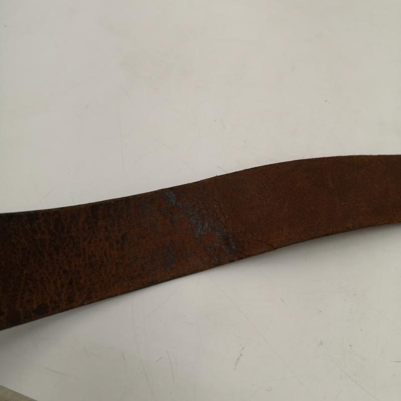 古着 USED ベルト・バックル ベルト スターリング シルバー バックル フローラル スクロール レザーベルト - 茶 / ブラウン / brown メンズ USED 古着 中古 50165350