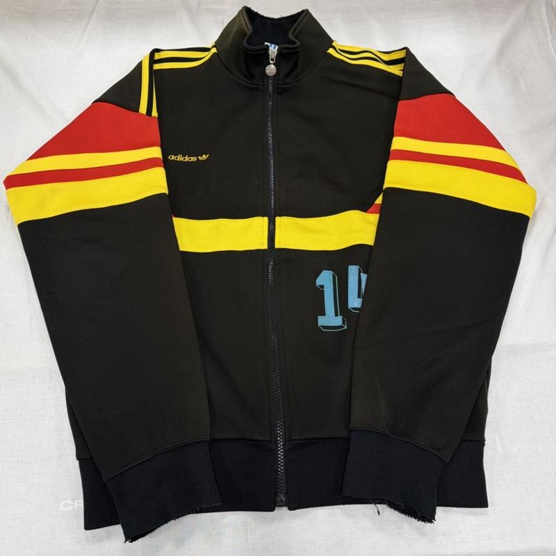 アディダス adidas ジャケット、上着 ジャケット、ブレザー 80s 90s トラックジャケット ジャージ ロゴ 刺繍 DESCENTE デサント ヴィンテージ 西ドイツ TAD-15 - ロゴ、文字 X 刺繍 X プリント 黒 / ブラック / black X 黄 / イエロー / yellow X 赤 / レッド / red X 水色 / ライトブルー / メンズ USED 古着 中古 50165353
