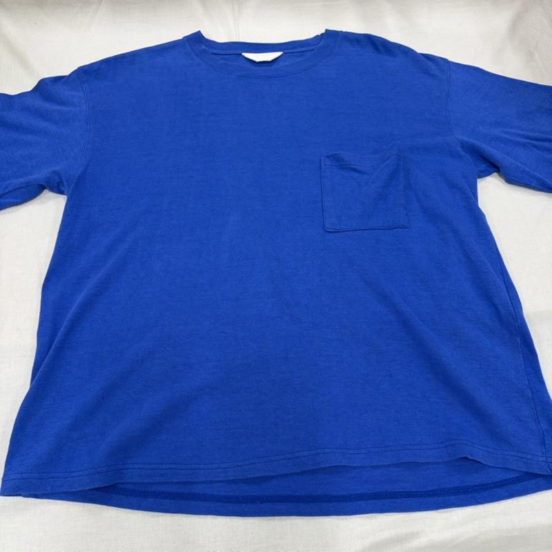 アンユーズド UNUSED Tシャツ 半袖 半袖 ポケット クルーネック Tシャツ 無地 日本製 0 無地 青 / ブルー / blue メンズ USED 古着 中古 50165367