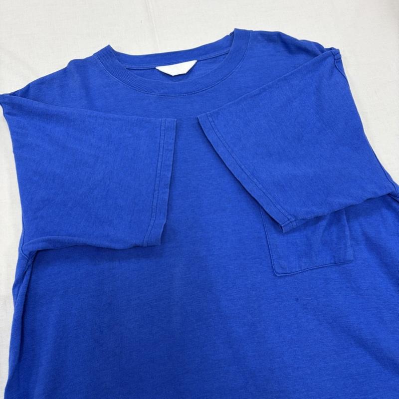 アンユーズド UNUSED Tシャツ 半袖 半袖 ポケット クルーネック Tシャツ 無地 日本製 0 無地 青 / ブルー / blue メンズ USED 古着 中古 50165367