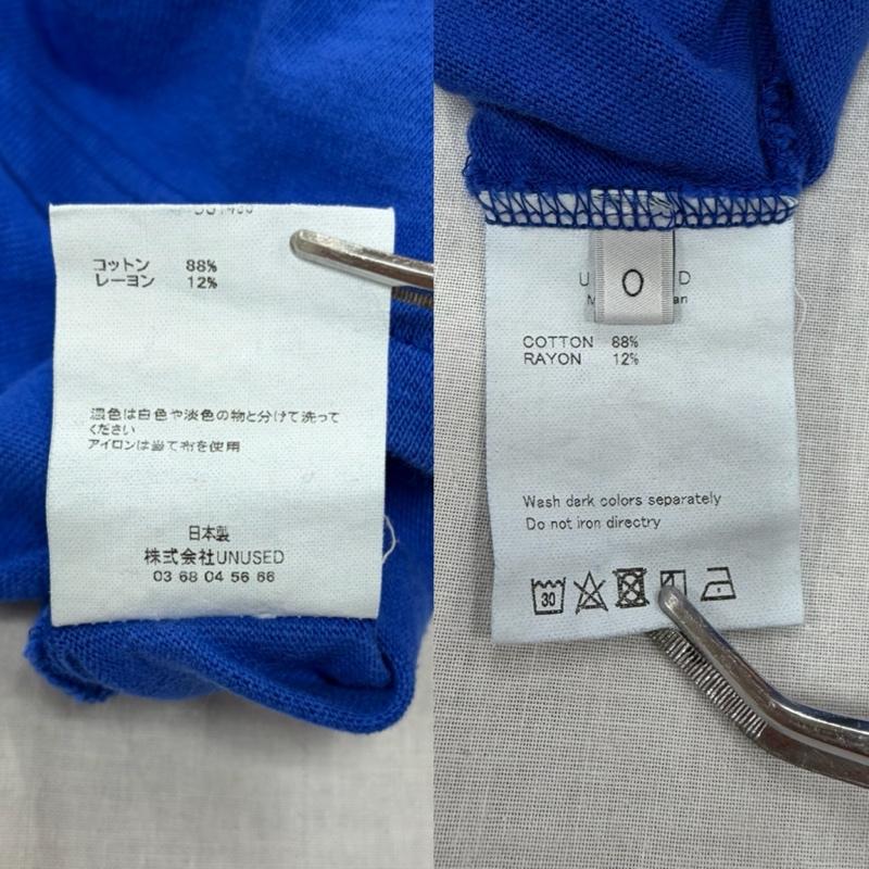 アンユーズド UNUSED Tシャツ 半袖 半袖 ポケット クルーネック Tシャツ 無地 日本製 0 無地 青 / ブルー / blue メンズ USED 古着 中古 50165367