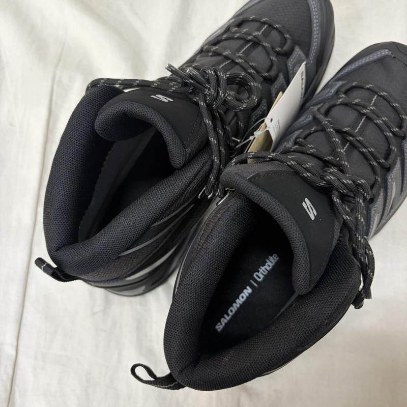 サロモン SALOMON アウトドアシューズ アウトドアシューズ ミディアムカット X Ultra Prime 2 Mid Gore-Tex トレッキングシューズ ハイキング L47966100 26.5cm 無地 X ロゴ、文字 黒 / ブラック / black X ダークグレー / ダークグレー / メンズ USED 古着 中古 50165396