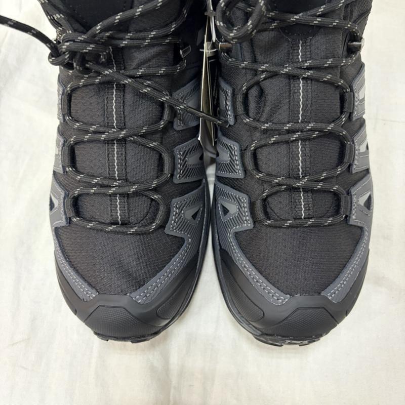 サロモン SALOMON アウトドアシューズ アウトドアシューズ ミディアムカット X Ultra Prime 2 Mid Gore-Tex トレッキングシューズ ハイキング L47966100 26.5cm 無地 X ロゴ、文字 黒 / ブラック / black X ダークグレー / ダークグレー / メンズ USED 古着 中古 50165396