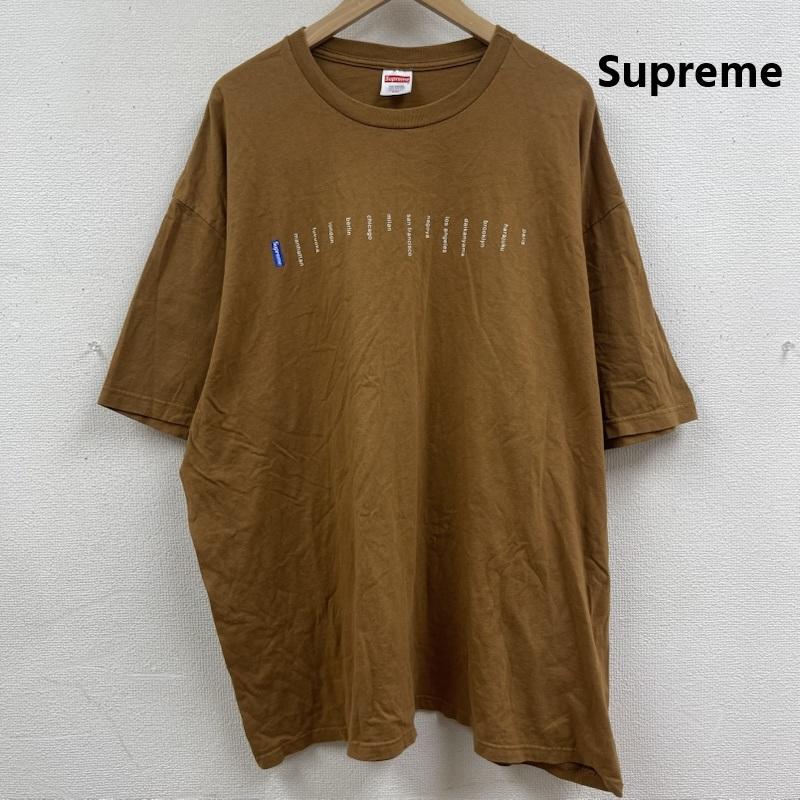 シュプリーム Supreme Tシャツ 半袖 23ss Location Tee Light Brown プリント Tシャツ カットソー XXL 茶 / ブラウン / brown メンズ USED 古着 中古 50165400