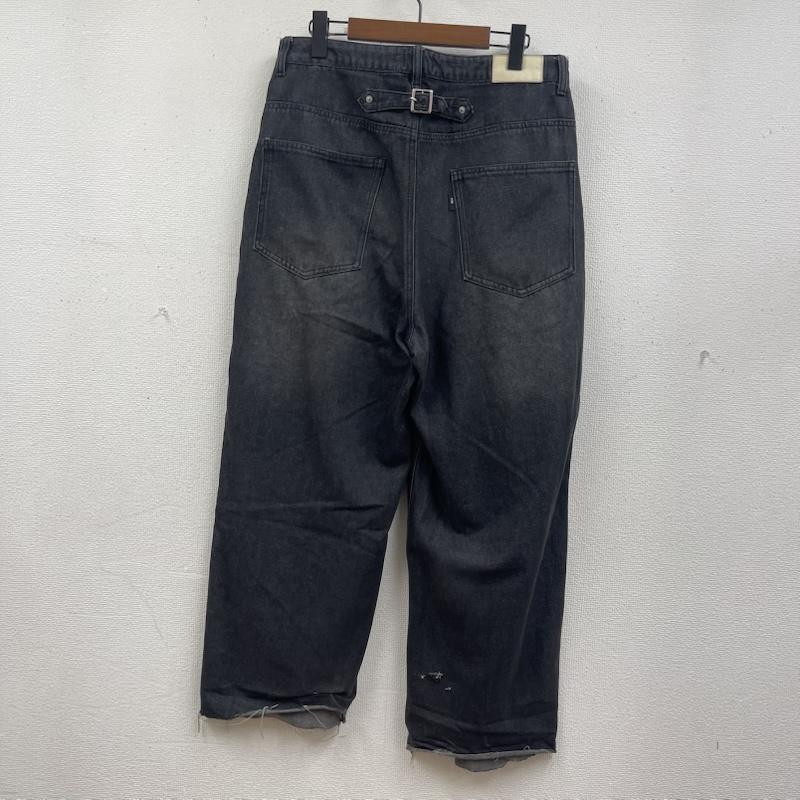 古着 USED パンツ デニム、ジーンズ FTW DOUBLE KNEE DENIM PANTS ビッグシルエット パンツ ft001052bw L ダークグレー / ダークグレー / メンズ USED 古着 中古 50165402