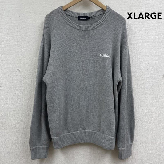エクストララージ XLARGE トレーナー 長袖 STANDARD Logo KNIT クルーネック セーター 101213015002 M 灰 / グレー / gray メンズ USED 古着 中古 50165403