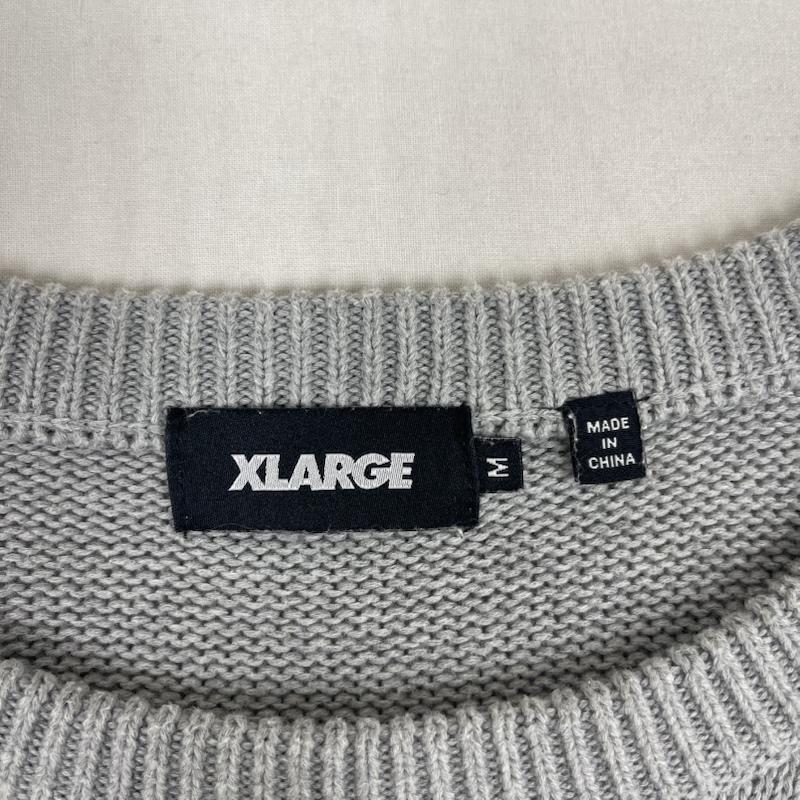 エクストララージ XLARGE トレーナー 長袖 STANDARD Logo KNIT クルーネック セーター 101213015002 M 灰 / グレー / gray メンズ USED 古着 中古 50165403