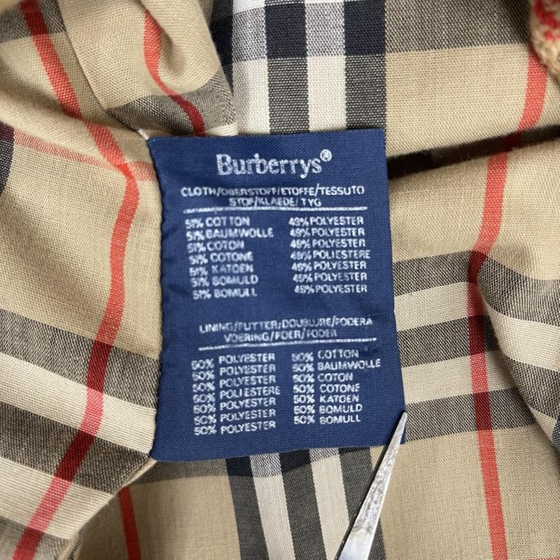 バーバリーズ BURBERRYS コート コート一般 イングランド製 ヴィンテージ 比翼 バルマカーン ノバチェック ステンカラー コート ベージュ / ベージュ / beige メンズ USED 古着 中古 50165406