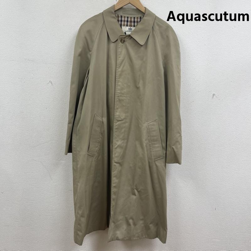 アクアスキュータム Aquascutum コート コート一般 イングランド製 比翼 クラシック バルマカーン ステンカラー コート 38 ベージュ / ベージュ / beige メンズ USED 古着 中古 50165407