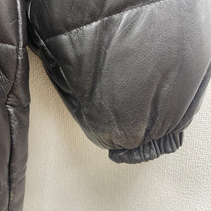 古着 USED ジャケット、上着 レザージャケット GEORGIA 非売品 イタリア製 ラムレザー 羊革 ダウン レザー ジャケット ダークブラウン / ダークブラウン / メンズ USED 古着 中古 50165408
