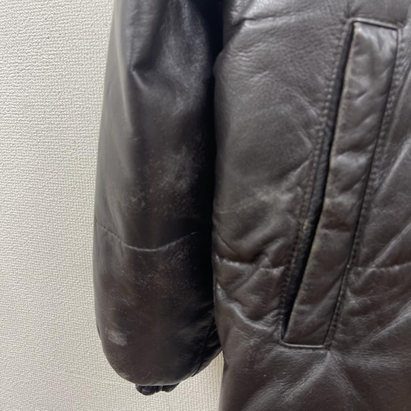 古着 USED ジャケット、上着 レザージャケット GEORGIA 非売品 イタリア製 ラムレザー 羊革 ダウン レザー ジャケット ダークブラウン / ダークブラウン / メンズ USED 古着 中古 50165408