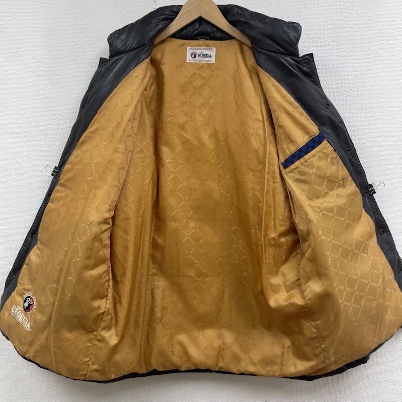 古着 USED ジャケット、上着 レザージャケット GEORGIA 非売品 イタリア製 ラムレザー 羊革 ダウン レザー ジャケット ダークブラウン / ダークブラウン / メンズ USED 古着 中古 50165408