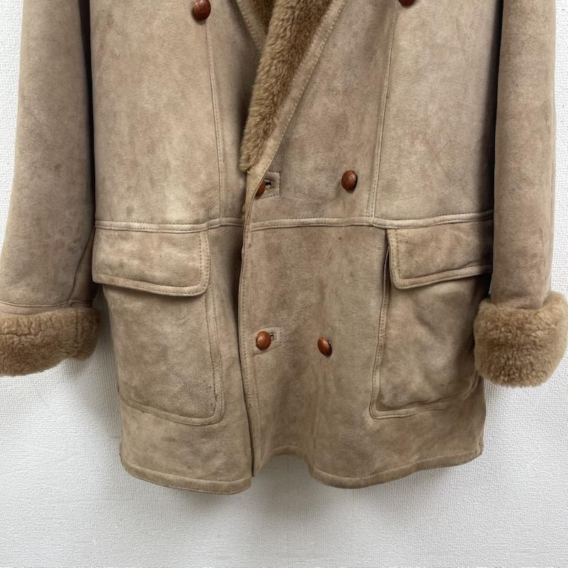 古着 USED コート 毛皮、ファー FAR EAST -ISM- リアルムートン 羊革 ダブルブレスト コート ベージュ / ベージュ / beige メンズ USED 古着 中古 50165409