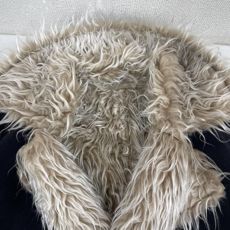 モルガンオム MORGAN HOMME コート 毛皮、ファー Y2k 裏地 ファー グランジ ロング シアリング フェイク ムートン コート アウター M 黒 / ブラック / black メンズ USED 古着 中古 50165416