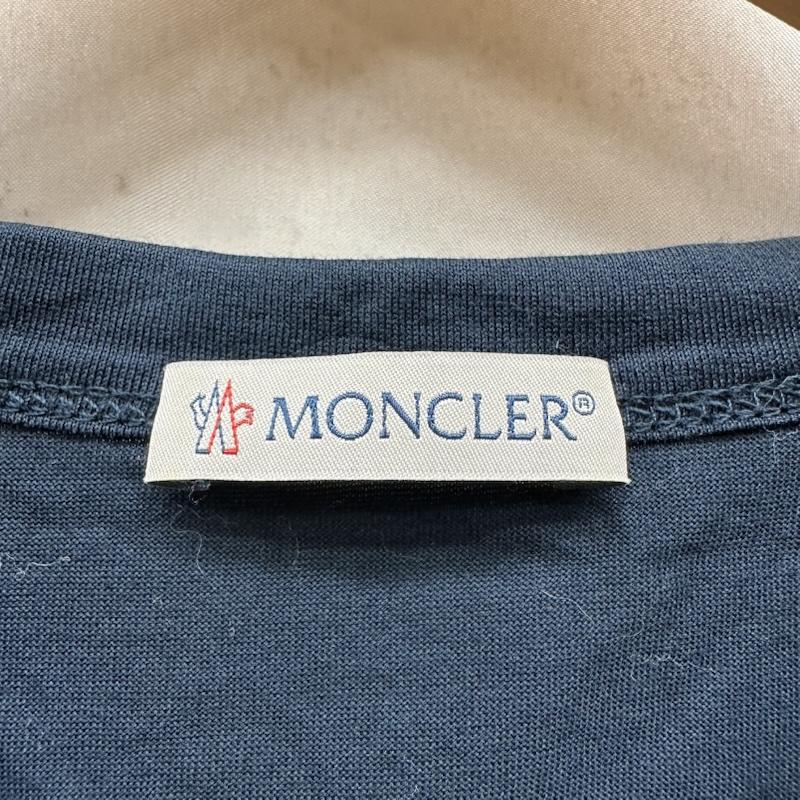 モンクレール MONCLER Tシャツ 半袖 18SS MAGLIA T-SHIRT ダブル ロゴ ワッペン Tシャツ D10918032500 M 紺 / ネイビー / navy メンズ USED 古着 中古 50165417