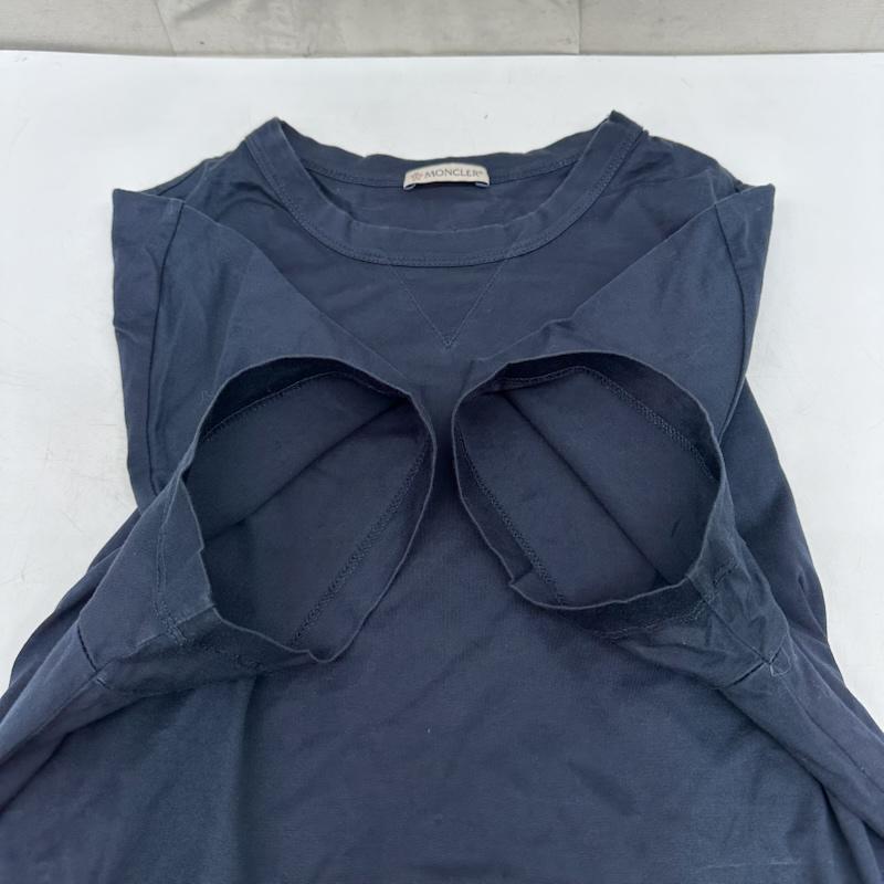 モンクレール MONCLER Tシャツ 半袖 18SS MAGLIA T-SHIRT ダブル ロゴ ワッペン Tシャツ D10918032500 M 紺 / ネイビー / navy メンズ USED 古着 中古 50165417