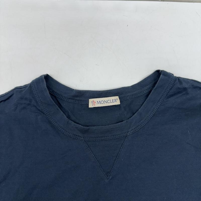 モンクレール MONCLER Tシャツ 半袖 18SS MAGLIA T-SHIRT ダブル ロゴ ワッペン Tシャツ D10918032500 M 紺 / ネイビー / navy メンズ USED 古着 中古 50165417