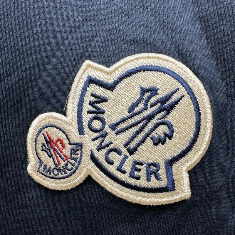 モンクレール MONCLER Tシャツ 半袖 18SS MAGLIA T-SHIRT ダブル ロゴ ワッペン Tシャツ D10918032500 M 紺 / ネイビー / navy メンズ USED 古着 中古 50165417